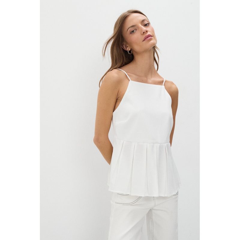 IO - Blusa Sin Mangas Crudo Mujer Io