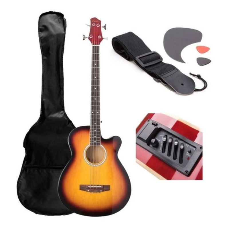 EPIC - Bajo Electroacústico Con Funda Epic 43 Pulgadas