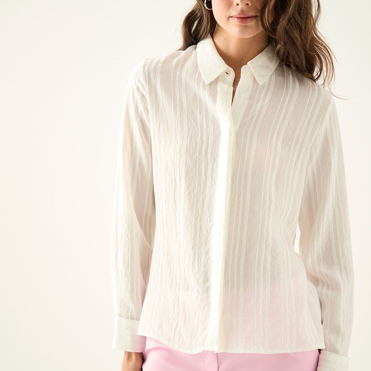 ASH - Blusa Manga Larga Crudo Mujer Ash