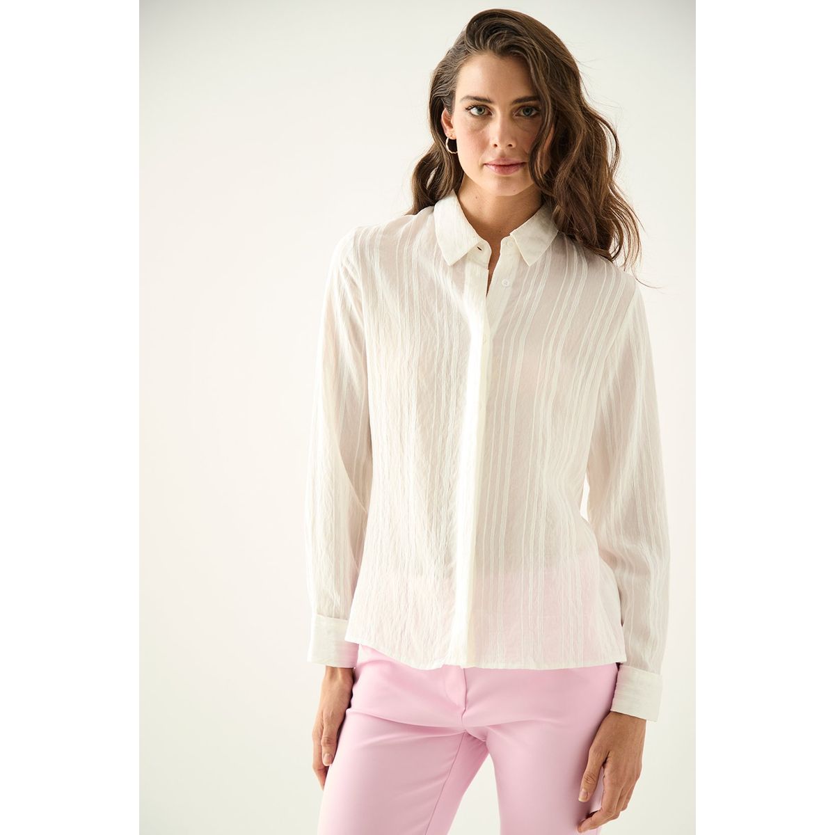 ASH - Blusa Manga Larga Crudo Mujer Ash