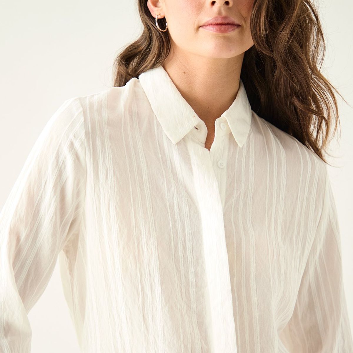 ASH - Blusa Manga Larga Crudo Mujer Ash