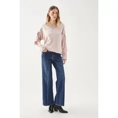 ASH - Blusa Manga Larga Beige Mujer