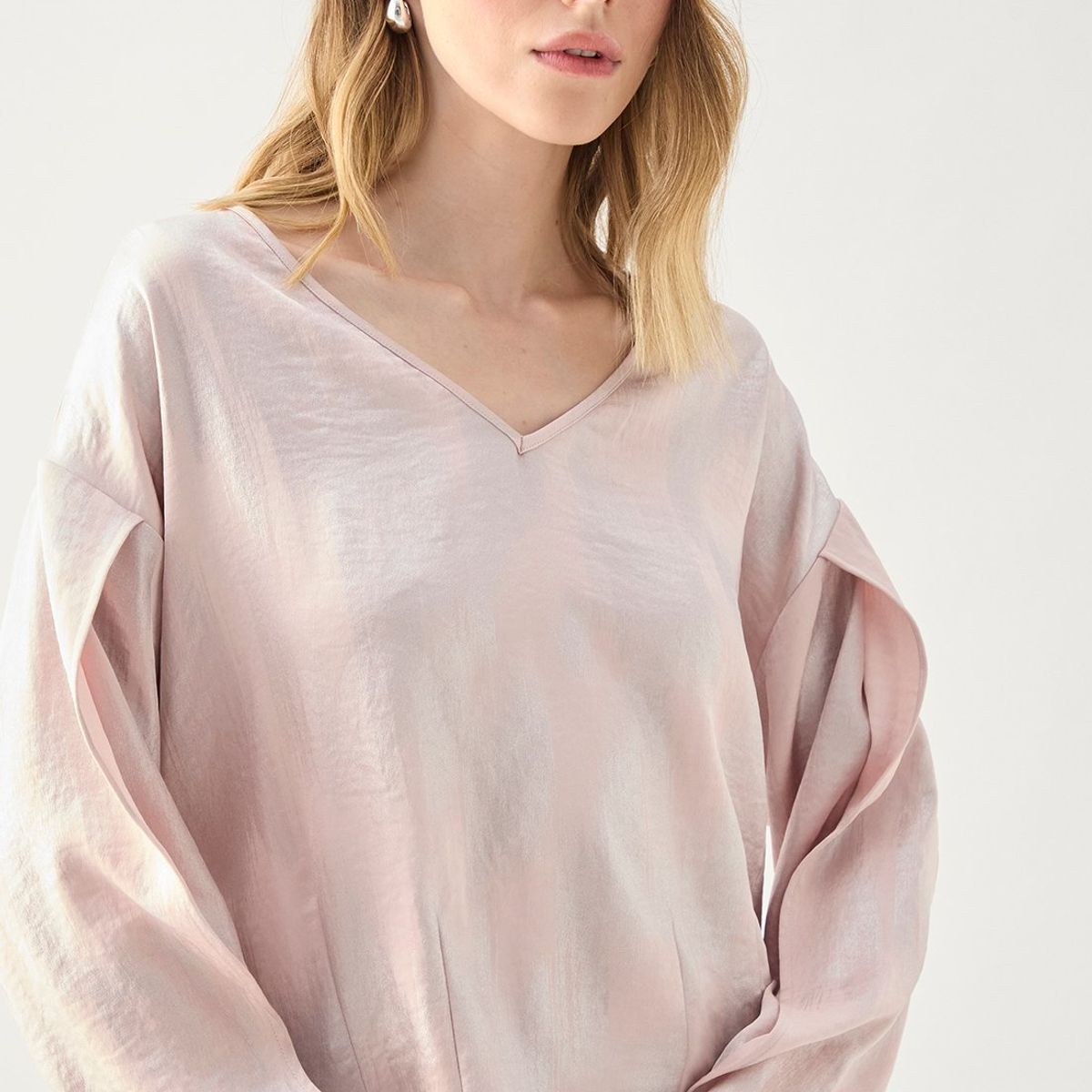 ASH - Blusa Manga Larga Beige Mujer Ash