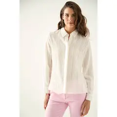 ASH - Blusa Manga Larga Crudo Mujer
