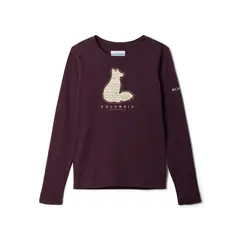 COLUMBIA - Polera Manga Larga Niña Hazeldel Hill Morado