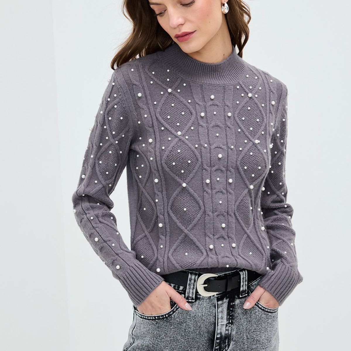 IO - Sweater Gris Marengo Mujer Io