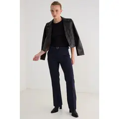 ASH - Pantalon Recto Liso Azul