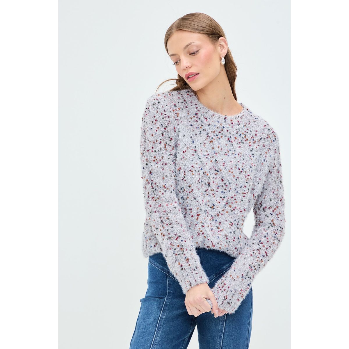 IO - Sweater Gris Mujer Io