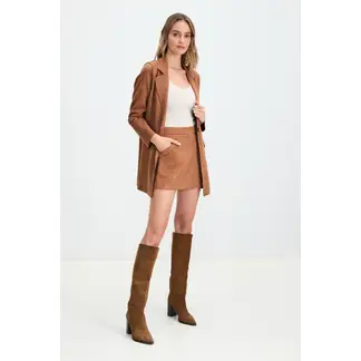 IO - Falda Short Liso Cafe