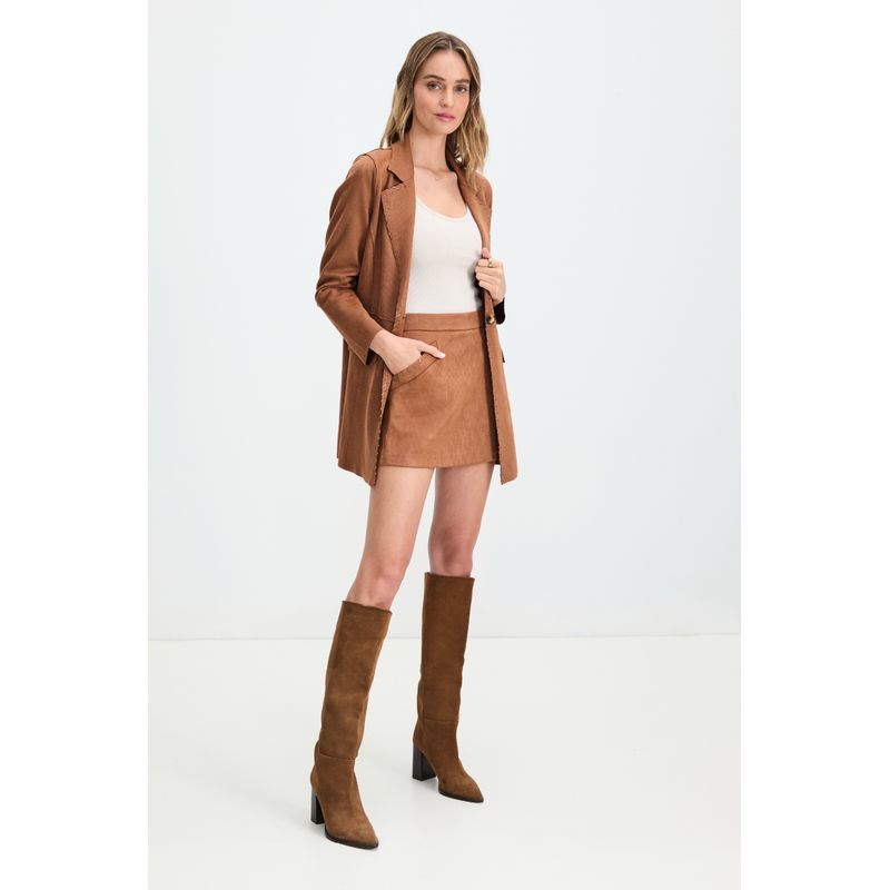 IO - Falda Short Liso Cafe iO