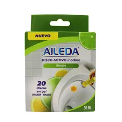 AILEDA - Inodoro 20 Discos en Gel Limón Apilcador + Repuesto