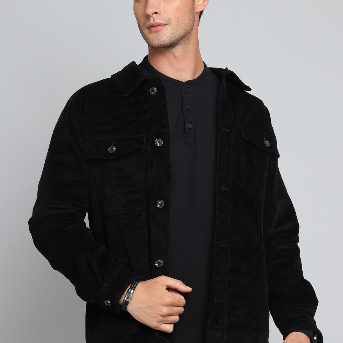 ARROW - Chaqueta Hombre Arrow Cotelé Forrada Estilo Camisa ARROW