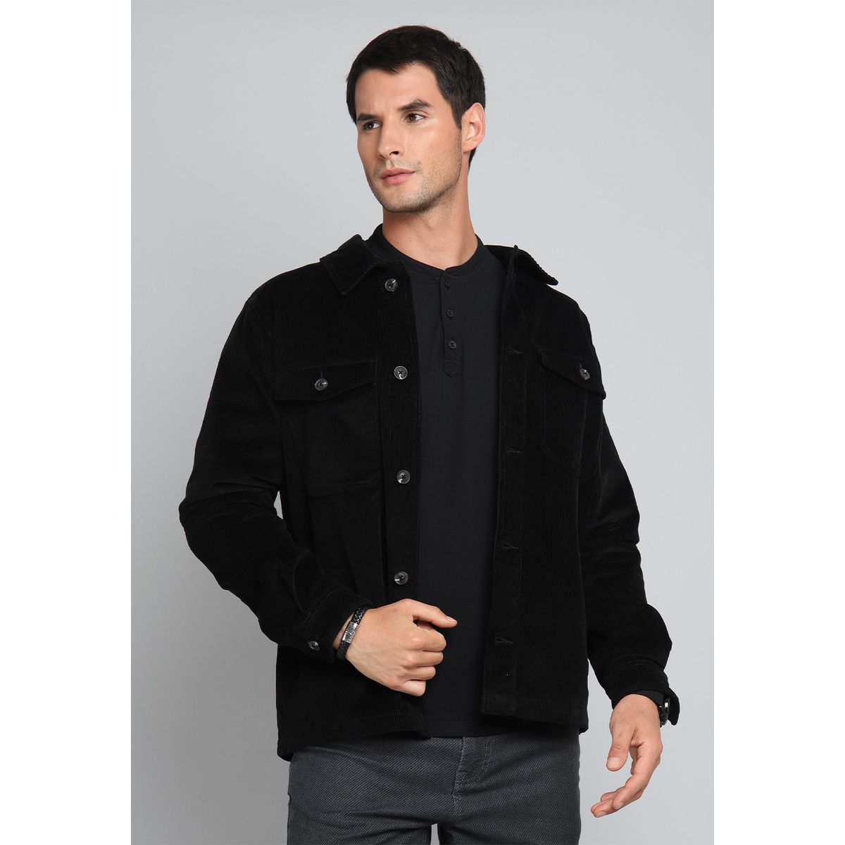 ARROW - Chaqueta Hombre Arrow Cotelé Forrada Estilo Camisa ARROW