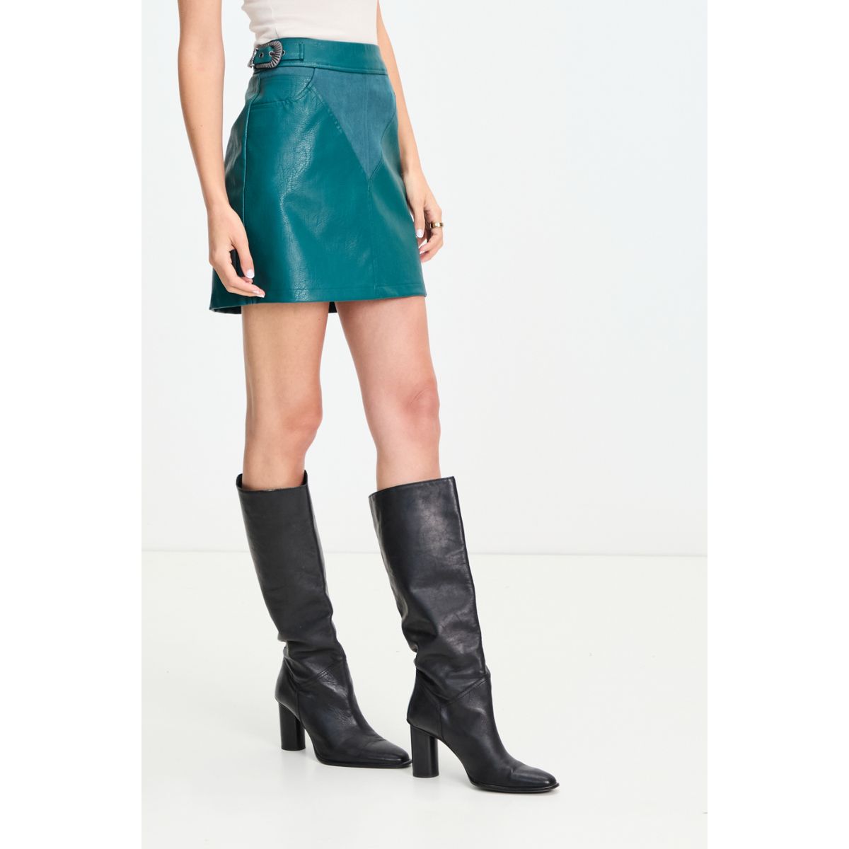 IO - Falda Corta Verde Musgo Mujer Io