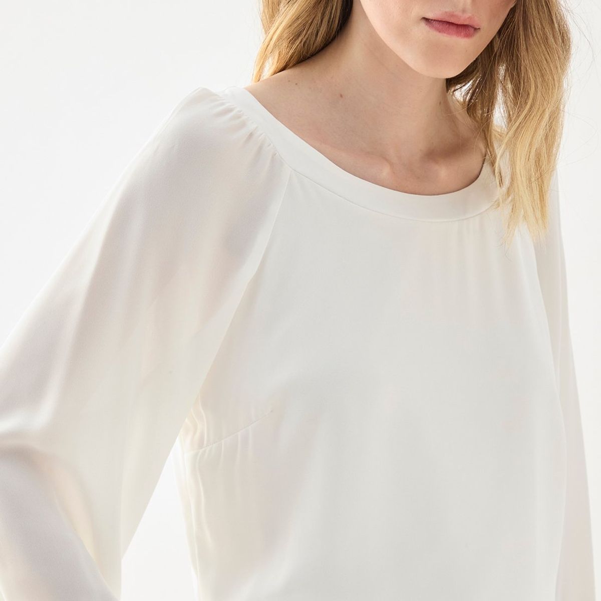ASH - Blusa Manga Larga Crudo Mujer Ash