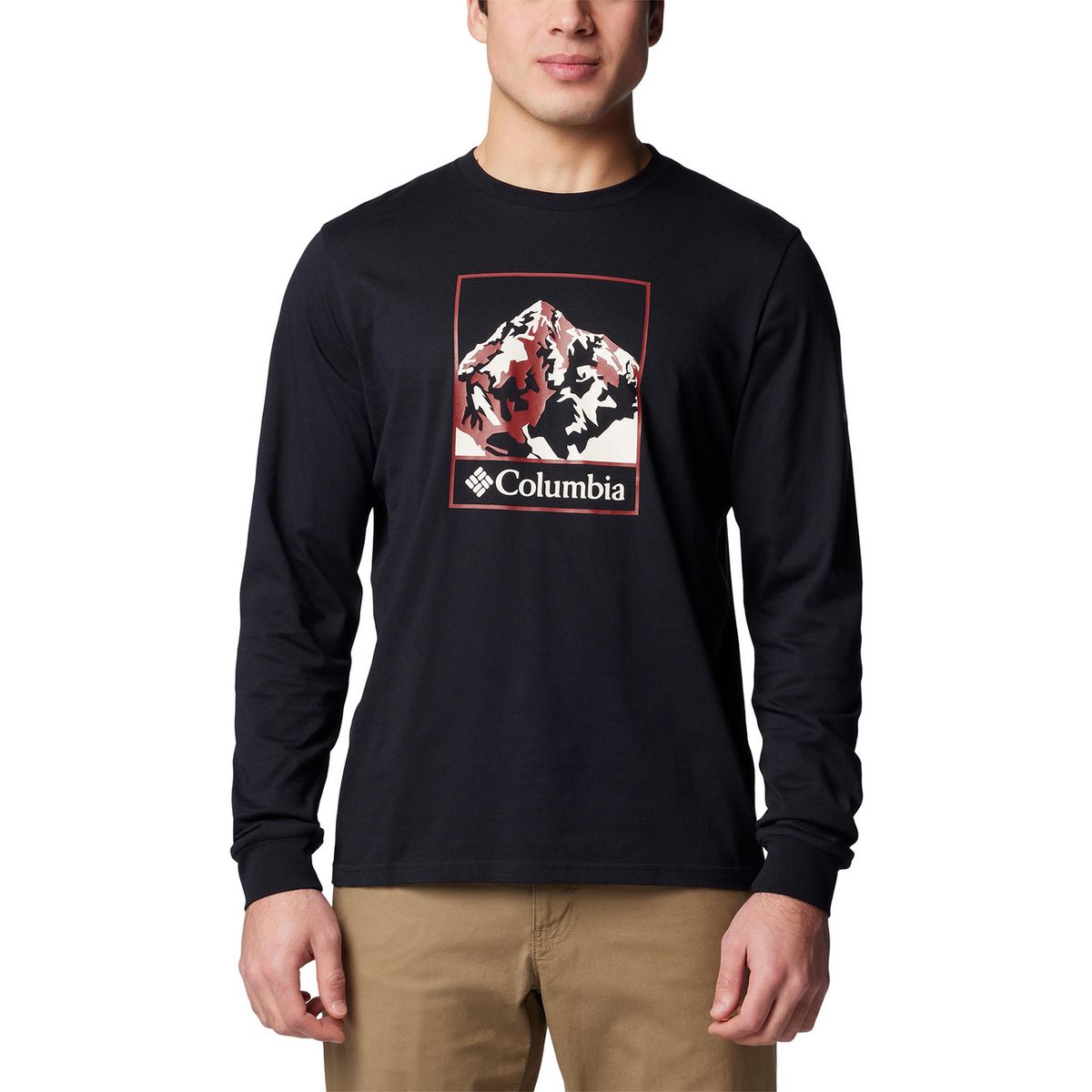 COLUMBIA - Polera manga larga Hombre Seasonal Logo Negro COLUMBIA