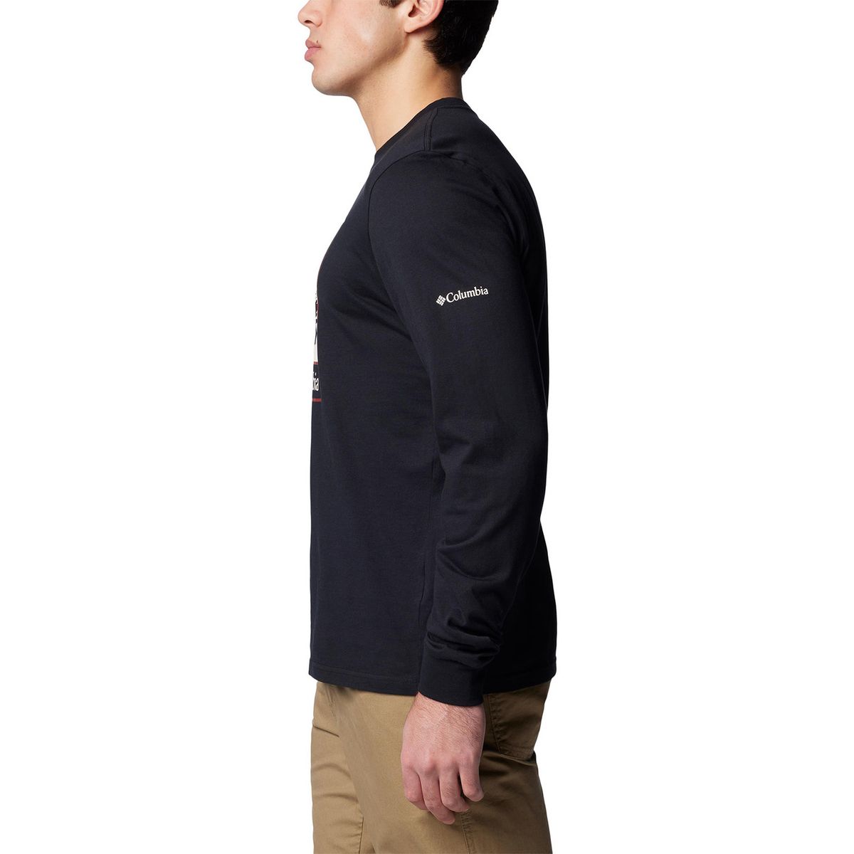 COLUMBIA - Polera manga larga Hombre Seasonal Logo Negro COLUMBIA