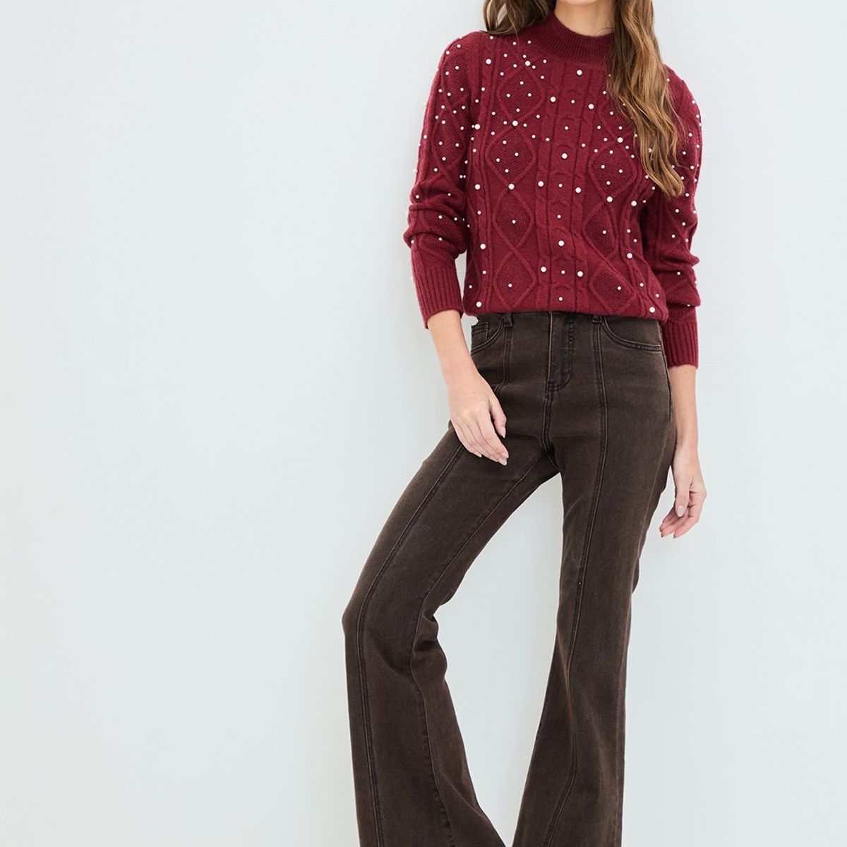 IO - Sweater Burdeo Mujer Io