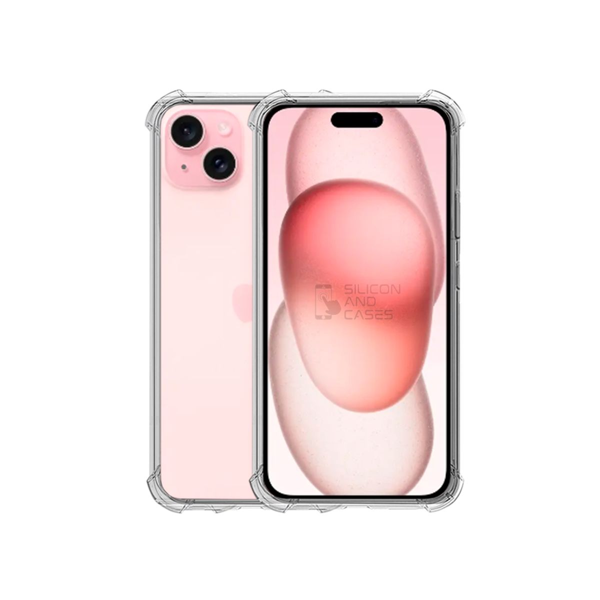 GENERICO - CARCASA TRANSPARENTE PARA CELULAR IPHONE 15 ANTIGOLPE