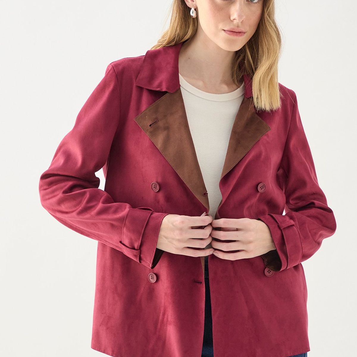 ASH - Chaqueta Burdeo Mujer Ash