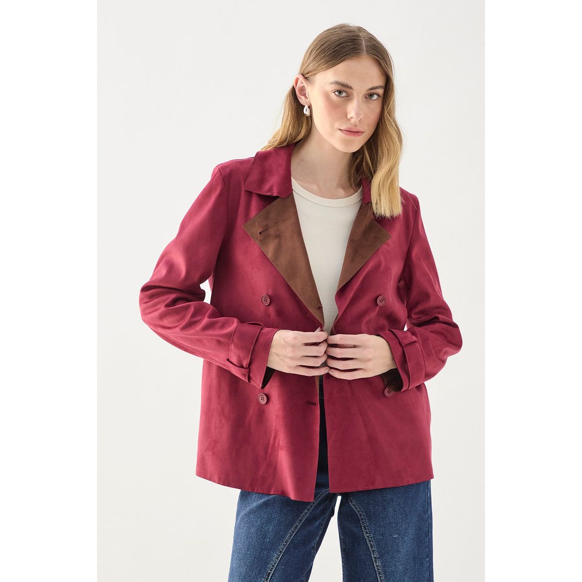 ASH - Chaqueta Burdeo Mujer Ash