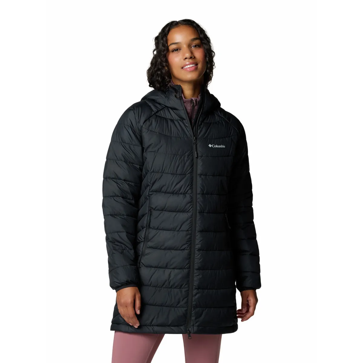 COLUMBIA - Parka Mujer Powder Lite Ii Mid Negro COLUMBIA