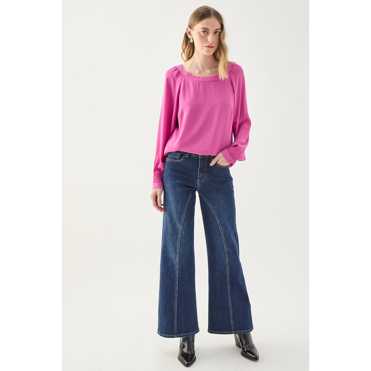 ASH - Blusa Manga Larga Morado Mujer Ash