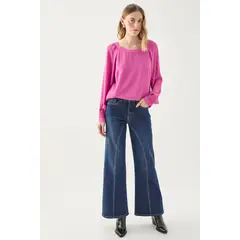 ASH - Blusa Manga Larga Lisa Morado