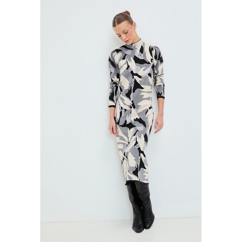 IO - Vestido Largo Gris Marengo Mujer Io