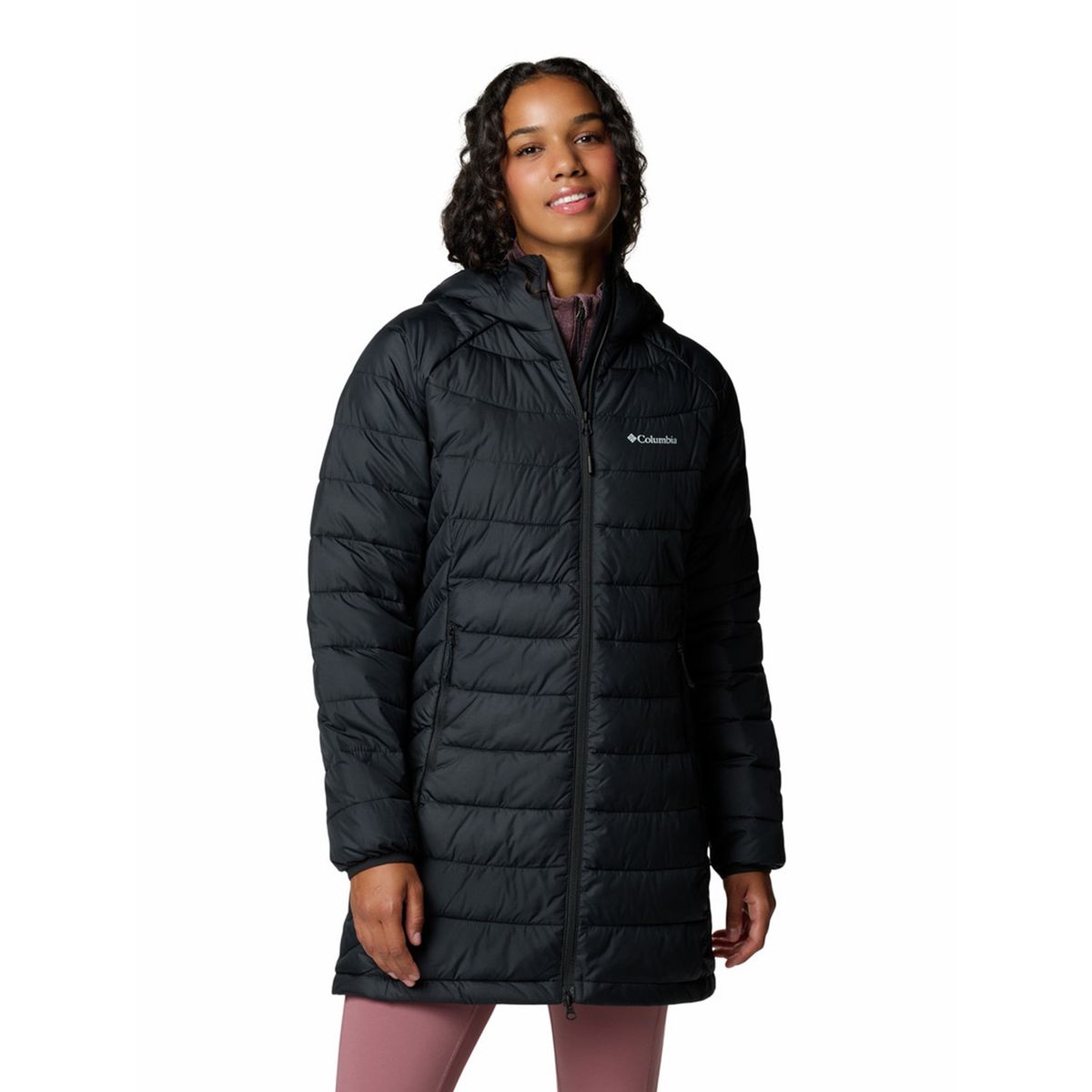 COLUMBIA - Parka Mujer Powder Lite Ii Mid Negro COLUMBIA