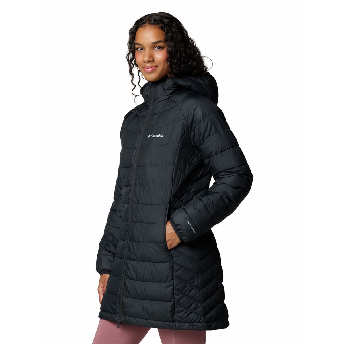 COLUMBIA - Parka Mujer Powder Lite Ii Mid Negro COLUMBIA