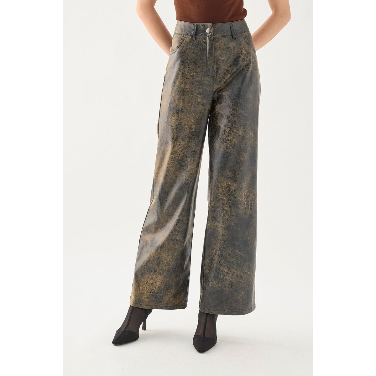 ASH - Pantalon Café Mujer Ash