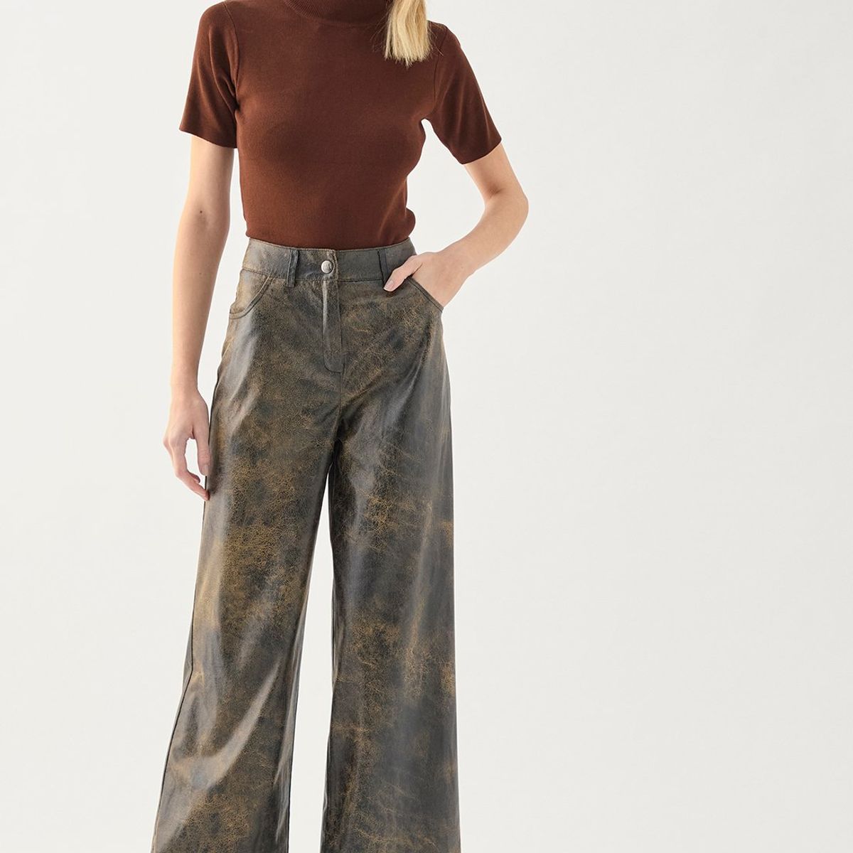 ASH - Pantalon Café Mujer Ash