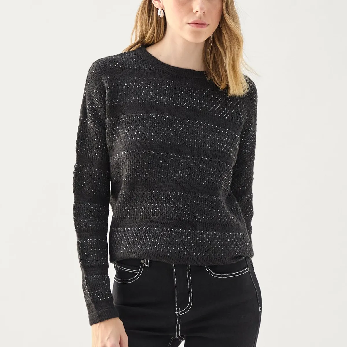 ASH - Blusa Manga Larga Café Moro Mujer Ash