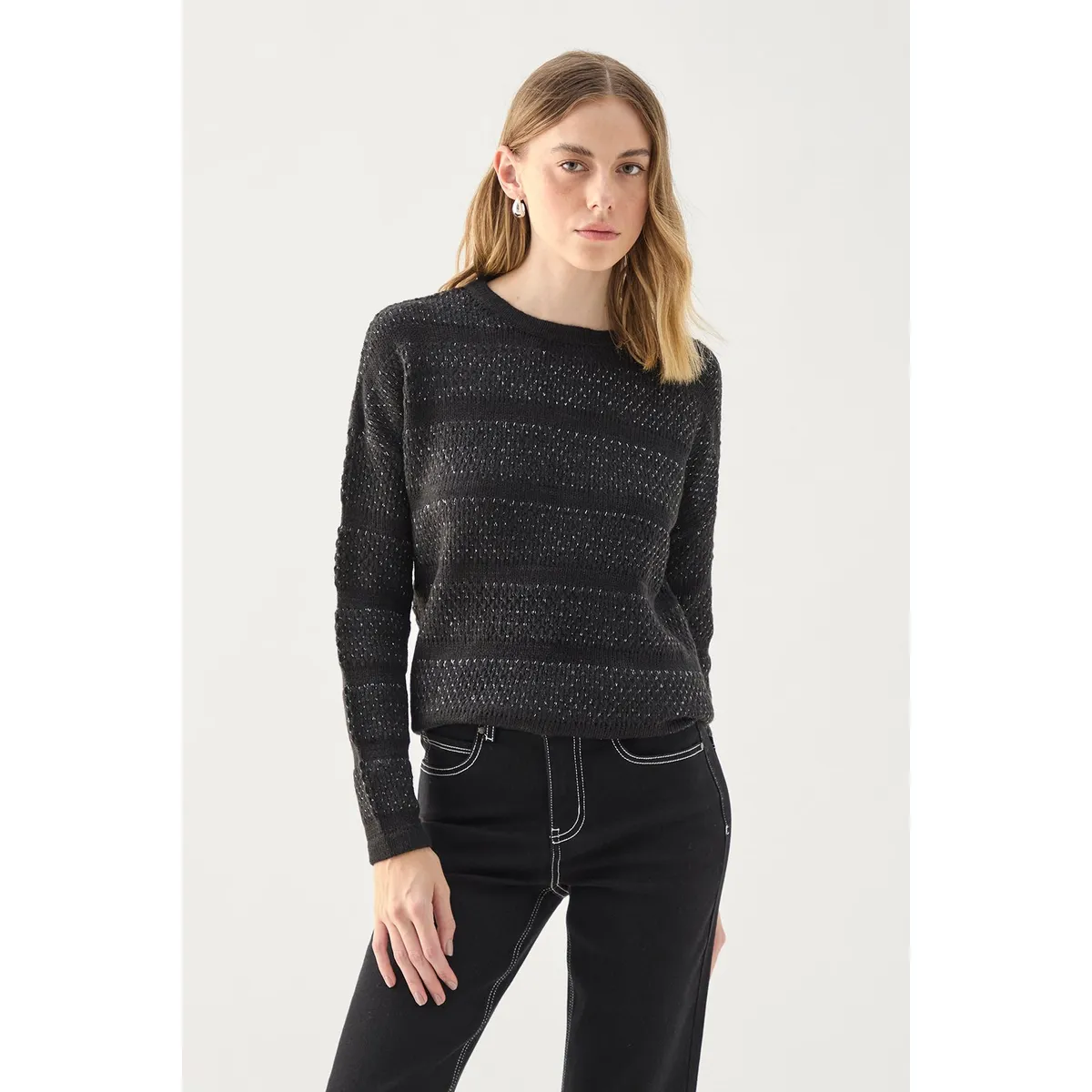 ASH - Blusa Manga Larga Café Moro Mujer Ash