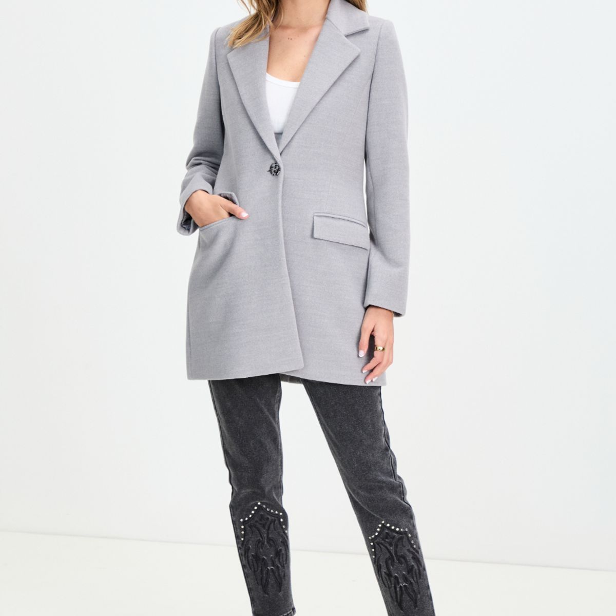 IO - Chaqueton Gris Mujer Io