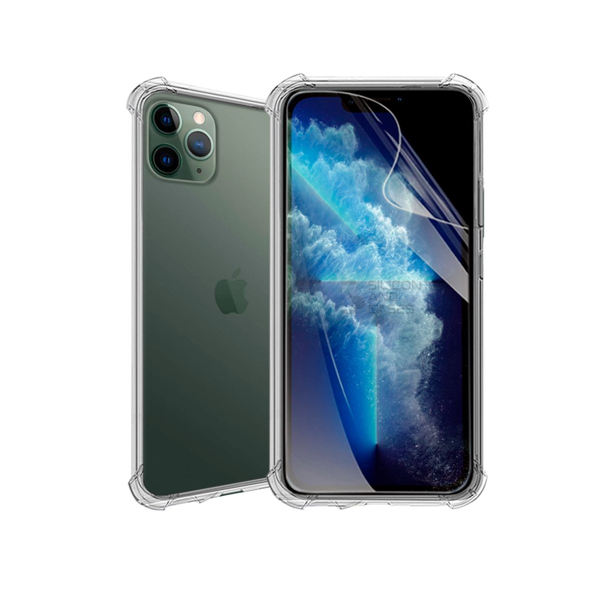 GENERICO - CARCASA TRANSPARENTE PARA CELULAR IPHONE 11 PRO MAX ANTIGOLPE