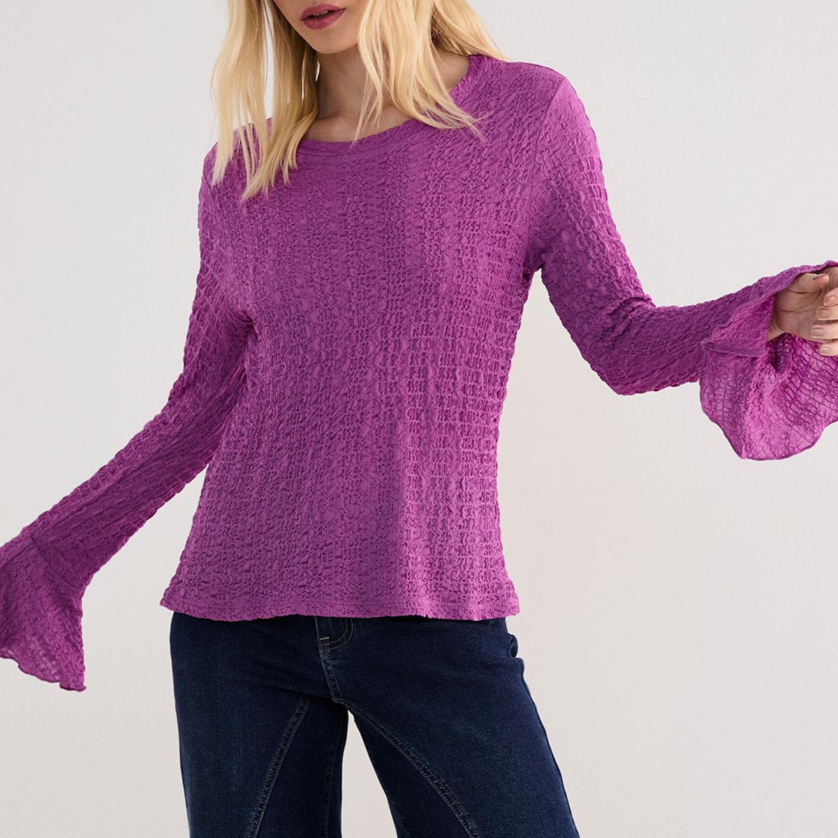 ASH - Polera Manga Larga Morado Mujer Ash