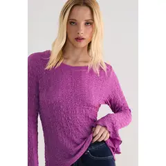 ASH - Polera Manga Larga Morado Mujer