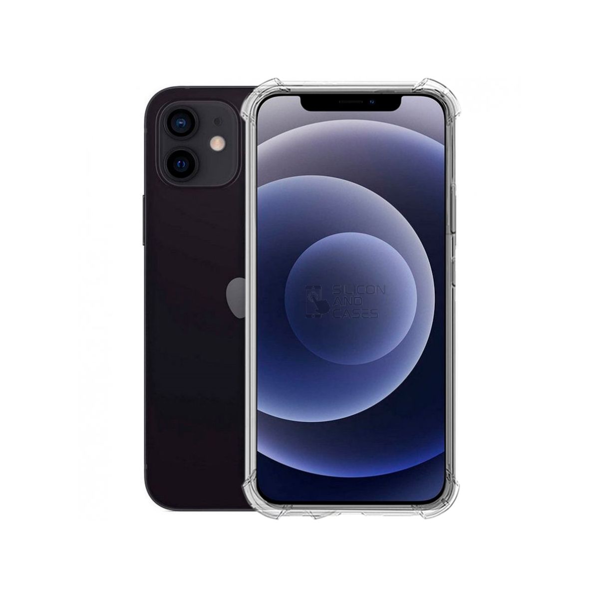 GENERICO - CARCASA TRANSPARENTE PARA CELULAR IPHONE 12 ANTIGOLPE