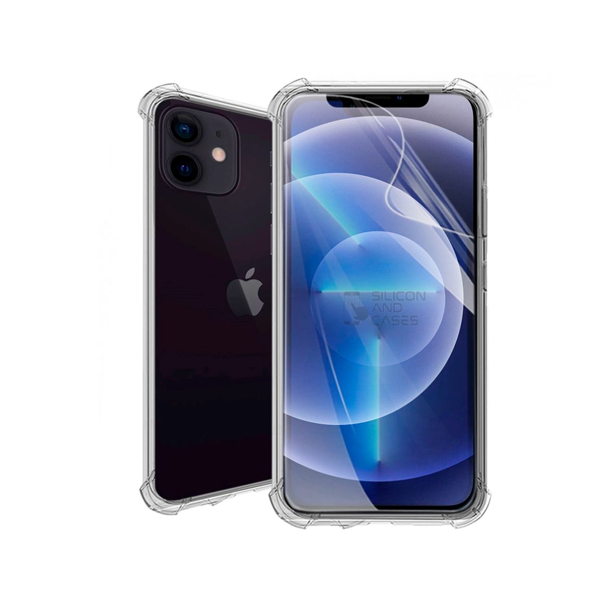 GENERICO - CARCASA TRANSPARENTE PARA CELULAR IPHONE 12 ANTIGOLPE