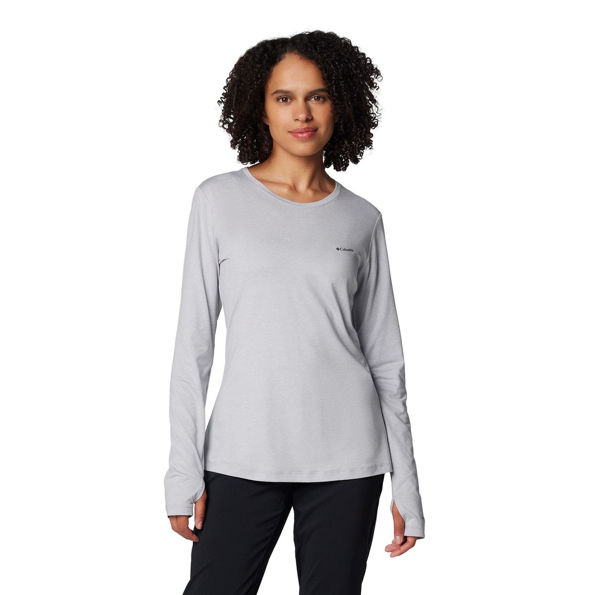 COLUMBIA - Polera Manga Larga Mujer Sloan Ridge Gris COLUMBIA