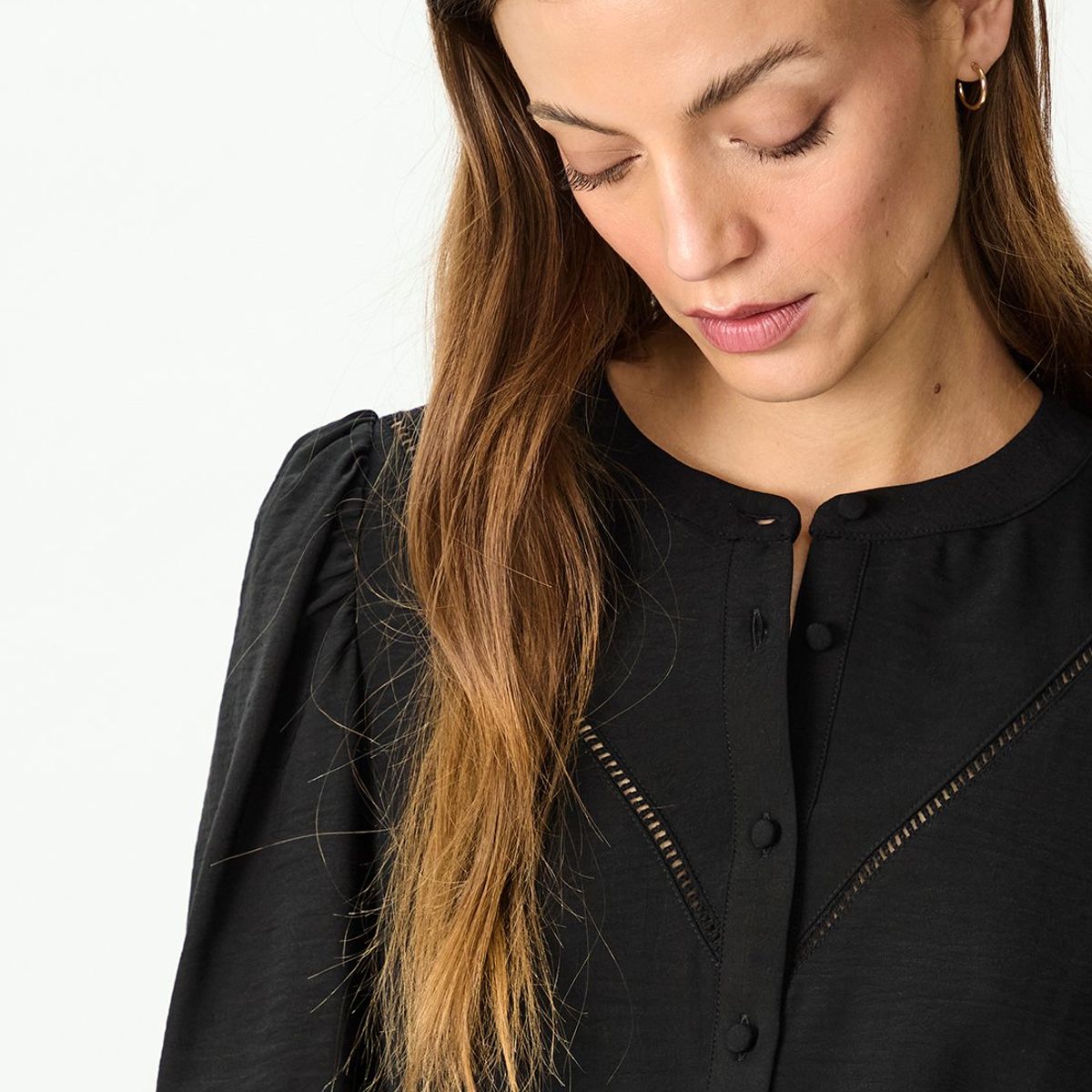 IO - Blusa Manga Larga Negro Mujer Io