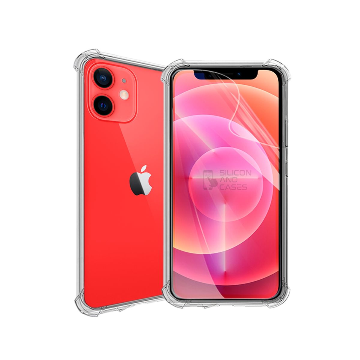 GENERICO - CARCASA TRANSPARENTE PARA CELULAR IPHONE 12 MINI ANTIGOLPE