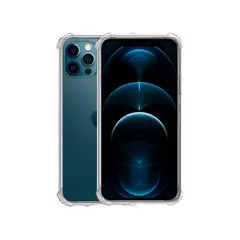 GENERICO - CARCASA TRANSPARENTE PARA CELULAR IPHONE 12 PRO ANTIGOLPE