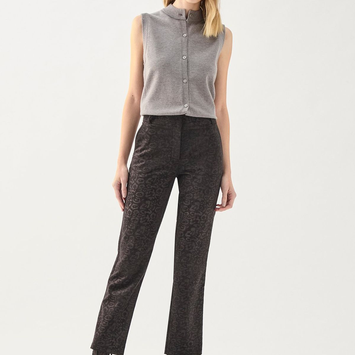 ASH - Pantalon Gris Marengo Mujer Ash