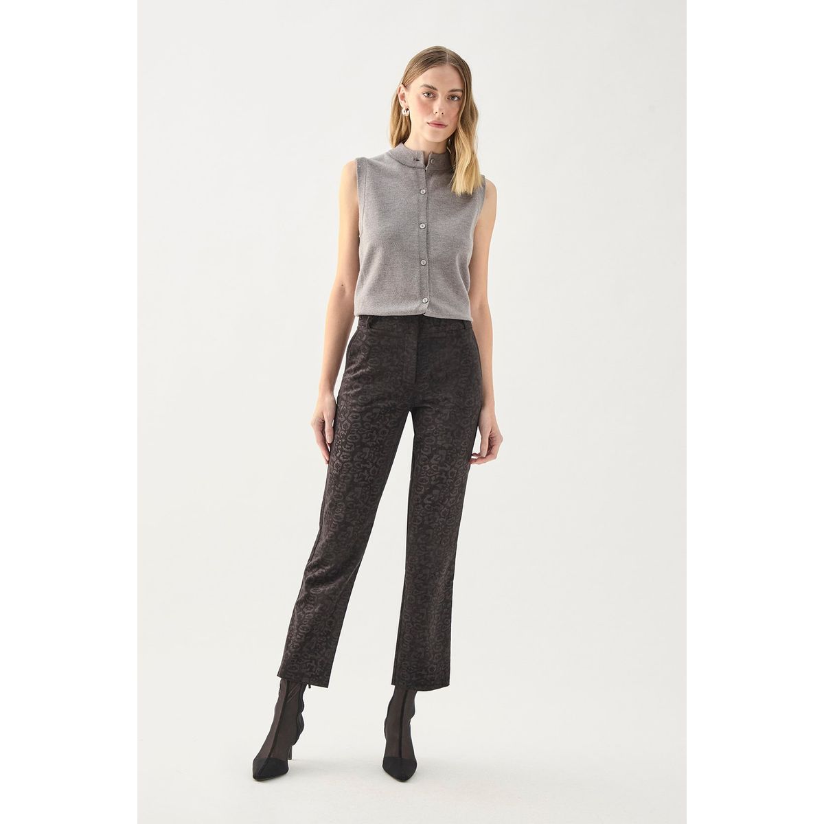 ASH - Pantalon Gris Marengo Mujer Ash