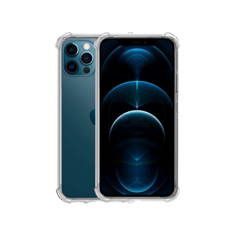 GENERICO - CARCASA TRANSPARENTE PARA CELULAR IPHONE 12 PRO MAX ANTIGOLPE