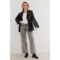 ASH - Impermeable Largo Print Negro