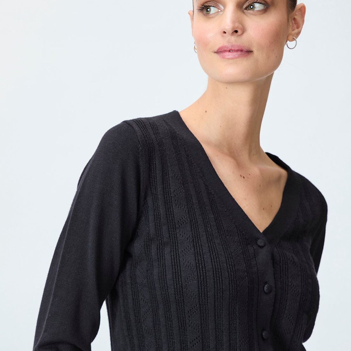 IO - Cardigan Negro Mujer Io